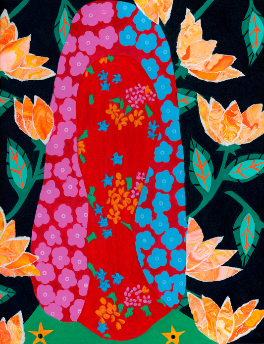 Floral Mystique: Maiden of the Tropical Veil